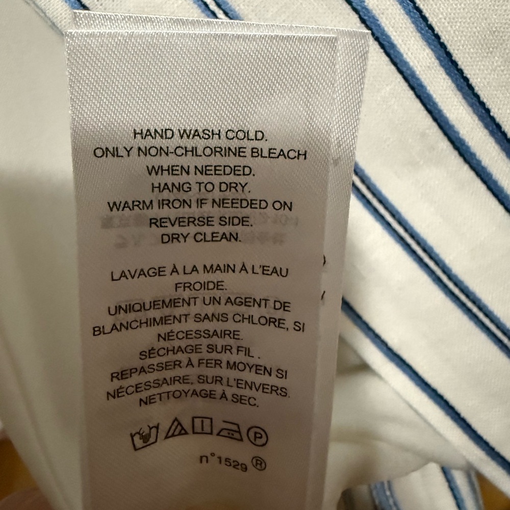 Lauren Ralph Lauren Blue and White Striped Blazer - Picture 7 of 8